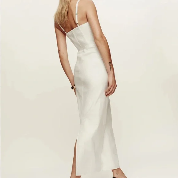 Reformation Stormi Dress in White *NEW* - Picture 3 of 6